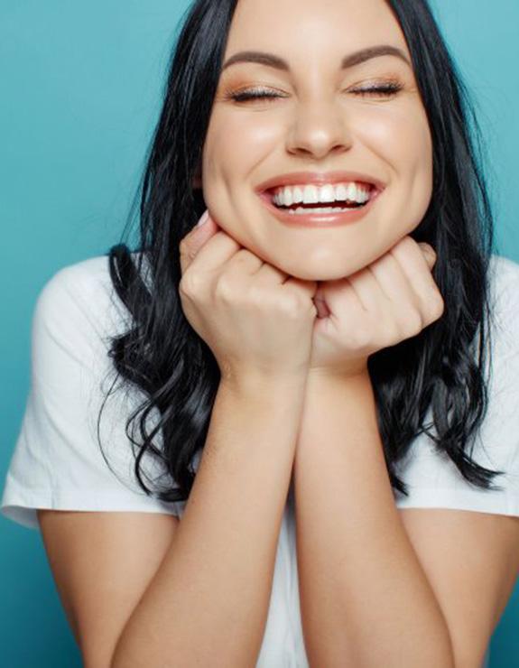 Lady smiles radiantly