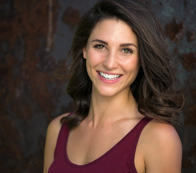 Lady smiles