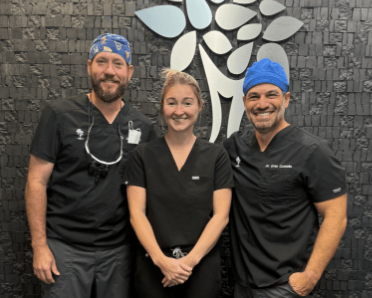 team member smiling with patient