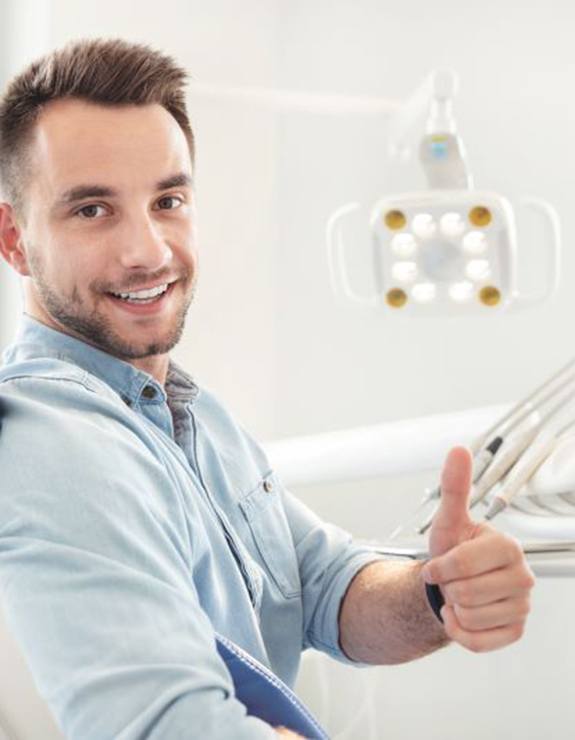 Dental patient wearing nasal mask for nitrous oxide