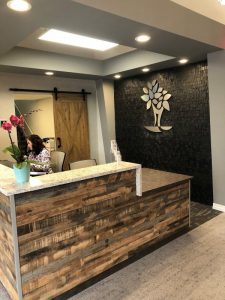 The front desk at Costello Dental’s new location.