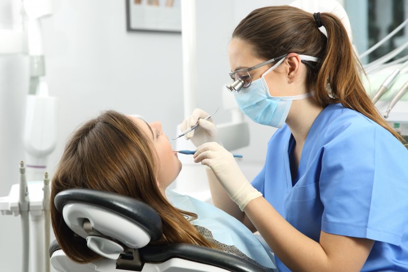 Patient at dental office