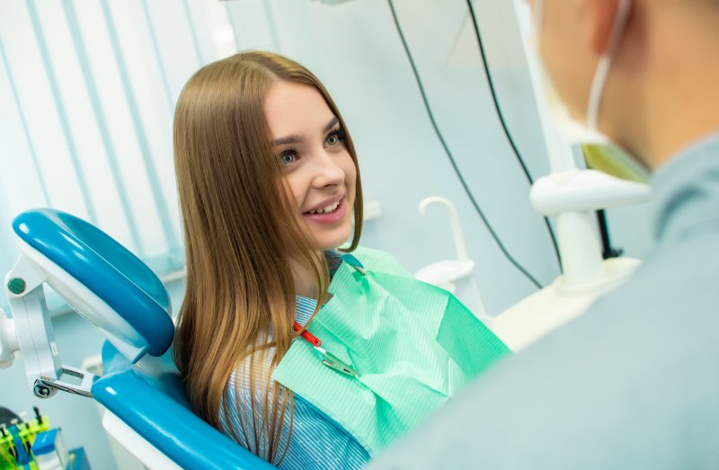 Woman getting her dental checkups after a long break